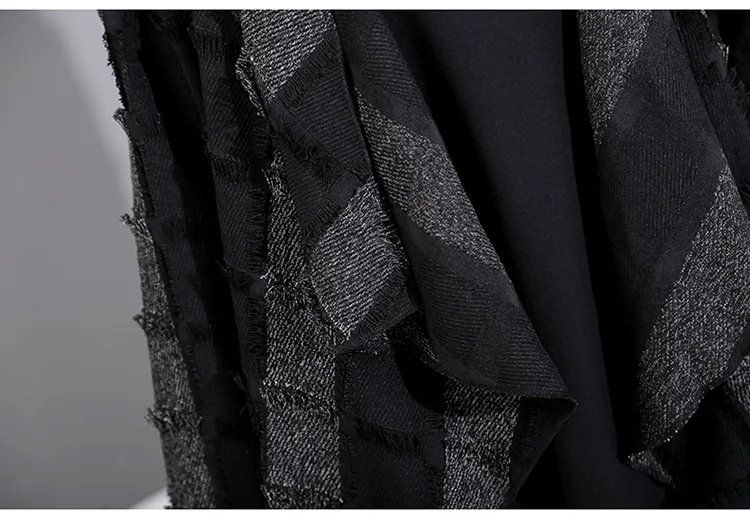 Новинка, женский зимний модный винтажный черный длинный плащ, Женская стильная ветровка, верхняя одежда, стиль Femme 5718