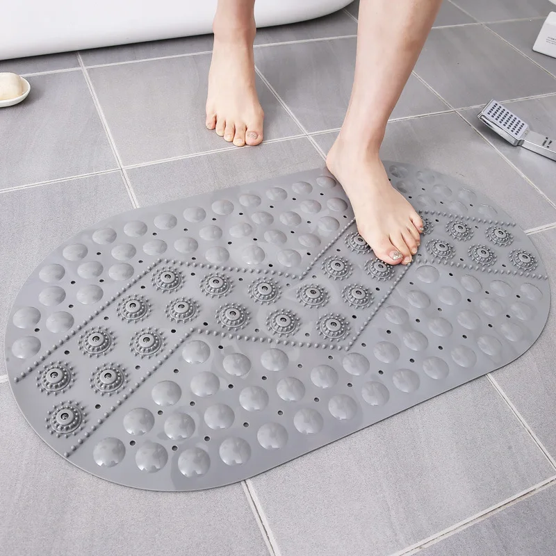 UK Bath Shower Mat Non Slip PVC Bathroom Rubber Mats Anti Slip Suction New 