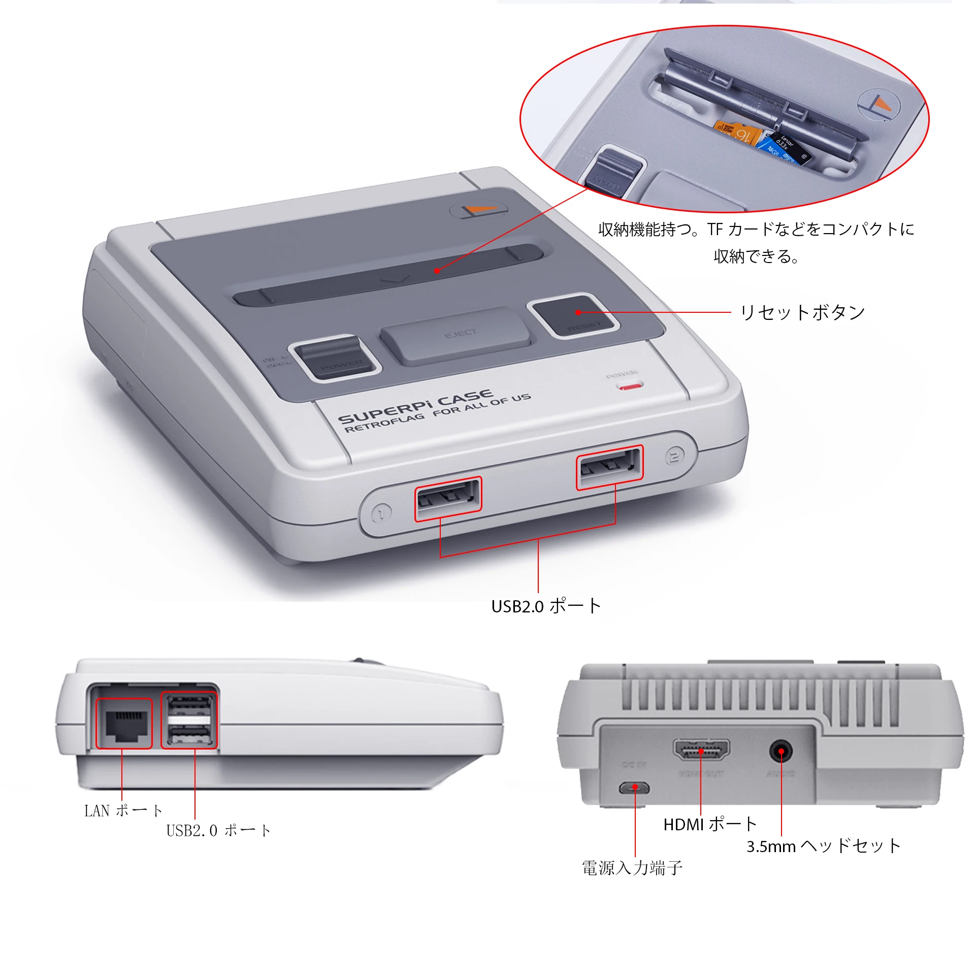 Retroflag SUPERPi Raspberry Pi 3B игровая консоль ТВ машина предустановка 15000 ретро игр с