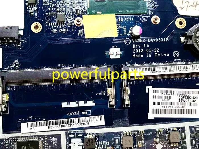 Для acer aspire E1-572 E1-572G материнская плата I7-4500 NBV8N11003 V5WE2 LA-9531P с графическим принтом работает хорошо