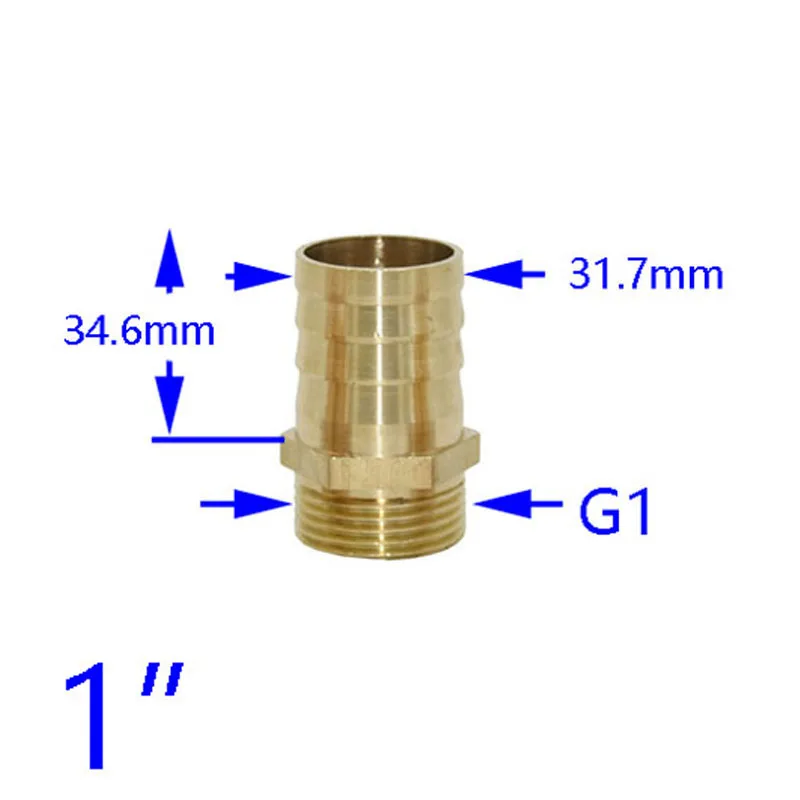 Латунный фитинг трубы " Резьба для 19 мм 20 мм 25 мм 32 мм соединитель шланга медный разъем для сада DN15 DN20 DN25 1 шт - Цвет: 32mm
