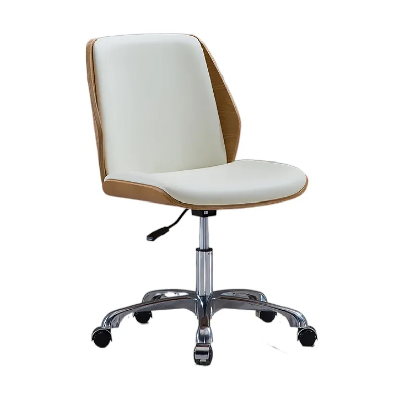 Height Adjustable Task Chair Modern Bentwood Office Chair Seat With Multi Directional Wheels Computer Chair Armless Furniture Office Chairs Aliexpress