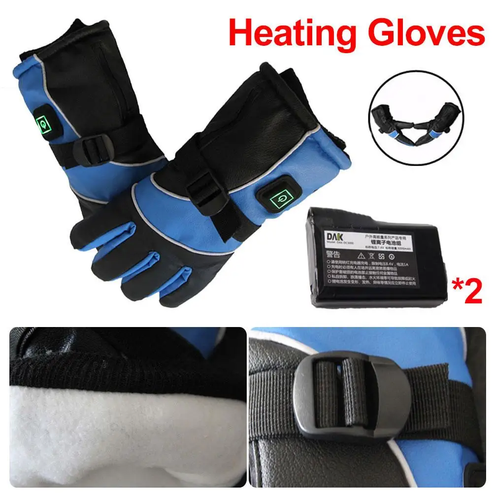 

Winter Electric Gloves Waterproof USB Electric Motorcycle Heating Gloves 3000mAh Lithium Battery Power For Motorcycle Ski Gloves