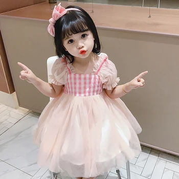 

2020 summer new girl puff sleeve dress Korean version of the princess gauze skirt a generation fairy skirt tide XIAO LU MAO