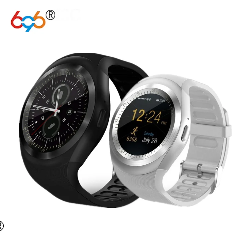 

696 Smart Watch Y1 Round Screen Fitness Activity Tracker Sleep Monitor Pedometer Calories Track Support SIM Card remote camera