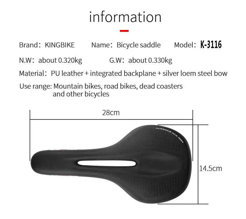 KINGBIKE Велосипедное Сиденье Mtb шоссейное велосипедное седло ударопрочный горный велосипед седло дышащая искусственная кожа шоссейное Велосипедное Сиденье велосипедные седла