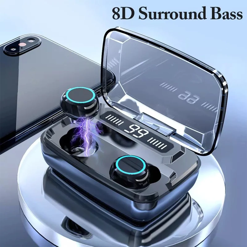 EWA Bluetooth Earphones M11 TWS Earphone LED Digital Display Touch 5 0 IPX7 Waterproof Mini Wireless Bluetooth Headset