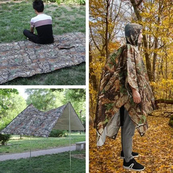 Уличный плащ три в одном многоцелевой рюкзак плащ уличный пляжный коврик водонепроницаемый и влагостойкий Кемпинг палатка солнце