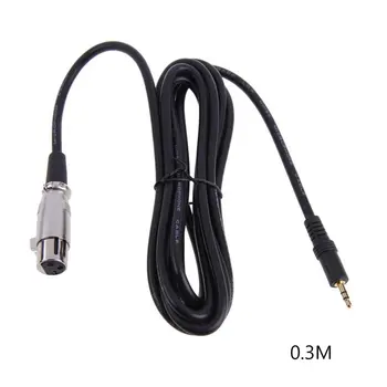 

New Xlr 3 Pin Female To Right Angle 1/8 Xlr3f To Right Angle 3.5mm Trs For Dv Camera / Microphone Mic