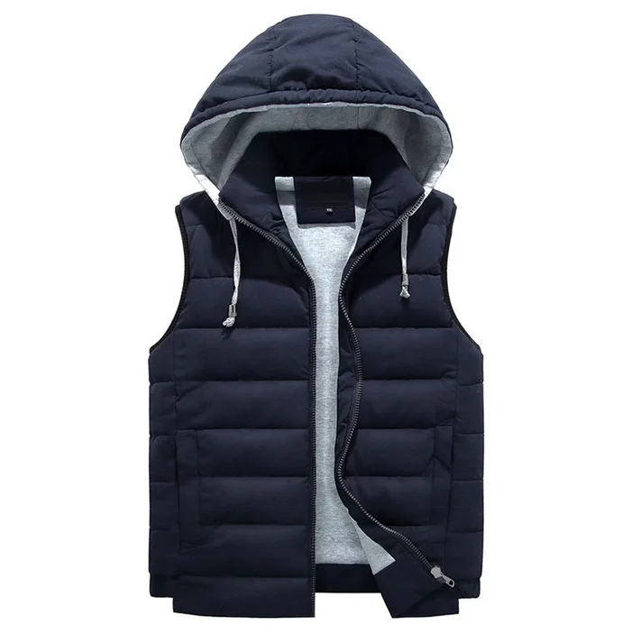 Мужская 4XL-8XL парка с капюшоном жилет зима осень новая Толстая Теплая Повседневная ветровка мешковатая стеганая верхняя одежда жилет куртка-безрукавка
