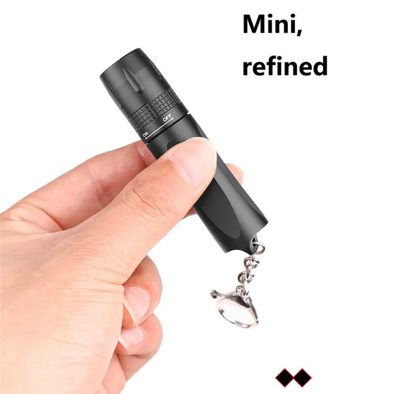 T6 LED Torch Flashlight Handheld Mini Portable Flashlight Hang Buckle Light Flashlight Aluminum Alloy Lanterna 40AUG701