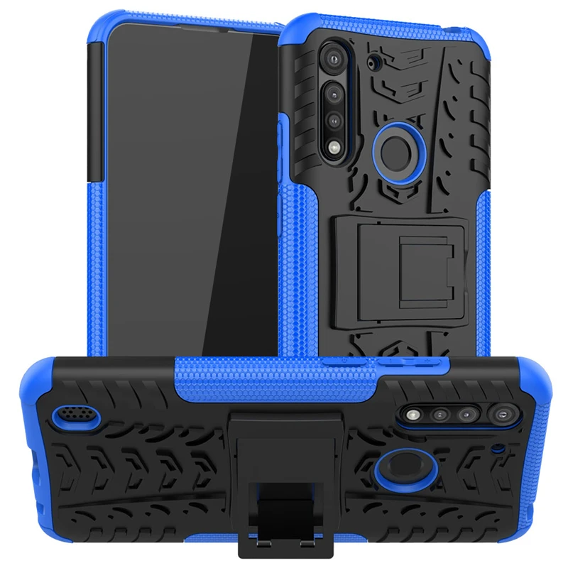 Гибридный мягкий защитный чехол для Moto G8 Power Lite Play Plus роскошный с подставкой Mote G