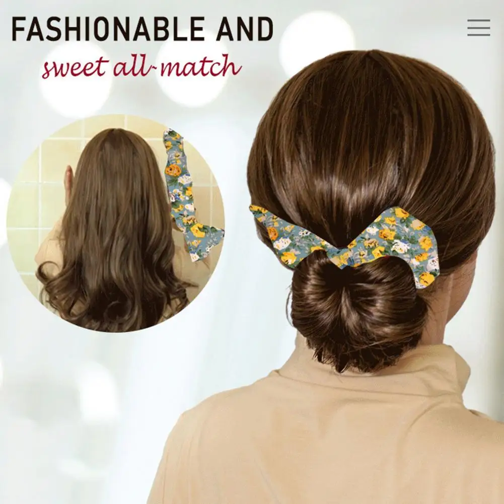 Женская повязка для волос винтажная тканевая с цветочным принтом лето 80% |