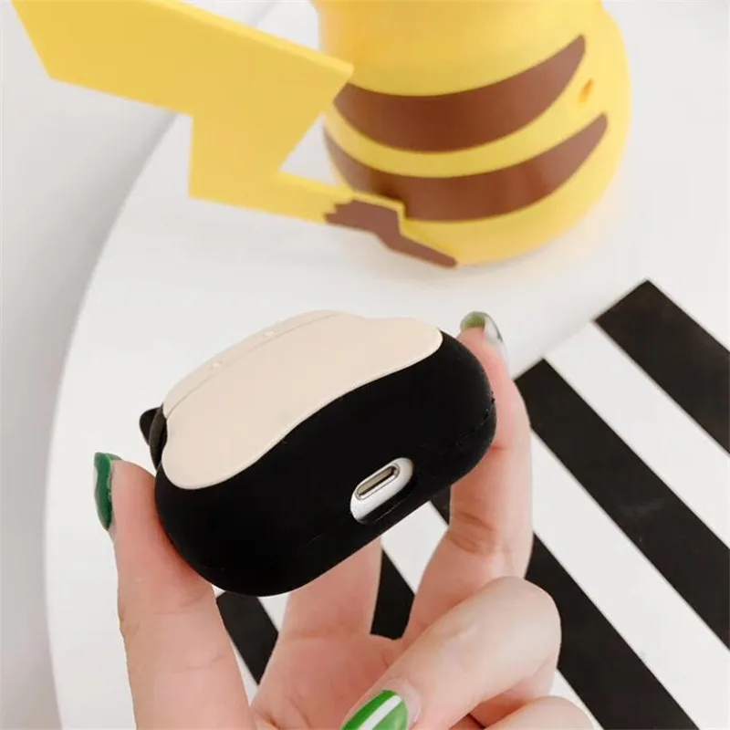 Покемон Snorlax Airpods Сумка косплей 3D значок Bluetooth гарнитура силикагель Защита