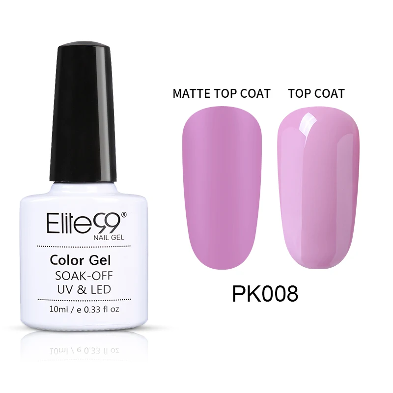 P-PK008 Elite99 розовая серия отмачиваемый гель для ногтей лак для маникюра гель УФ лак светодиодный светильник вылечиваемый эмалевый лак краска для ногтей 12 цветов - Цвет: P-PK008