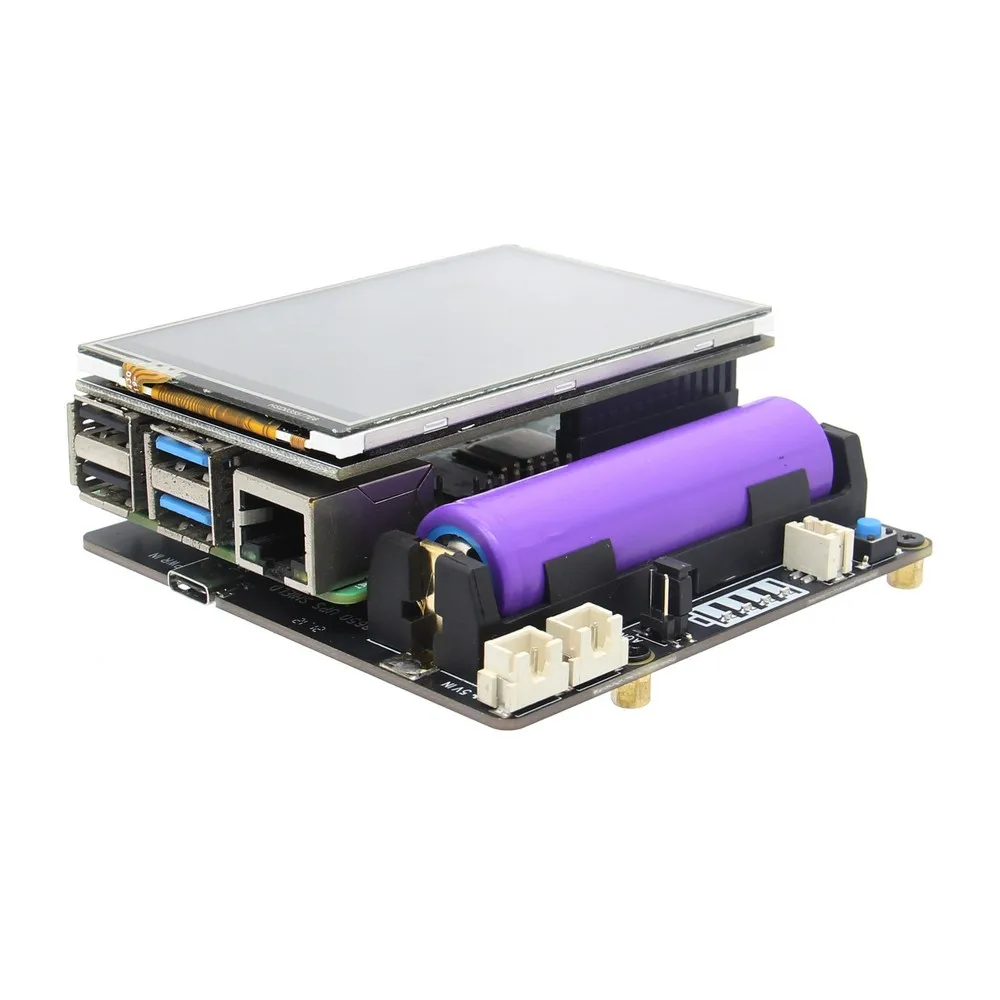 Geekworm for Raspberry Pi 4 UPS, X703 5V UPS Shield with Auto Power On  Function for Raspberry Pi 4 Model B Only