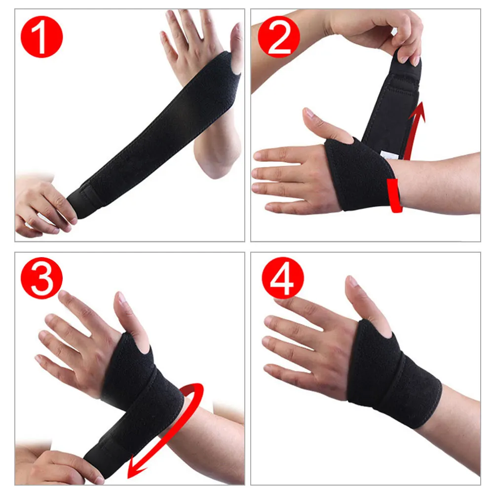 Съемный регулируемый браслет стальная повязка на запястье Sprain Carpal Tunnel шина обертывание протектор Поддержка артрит браслеты