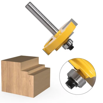 

8/12mm Shank Stepped Rabbet Router Bit Door Window Frame Molding Flash Trimmer