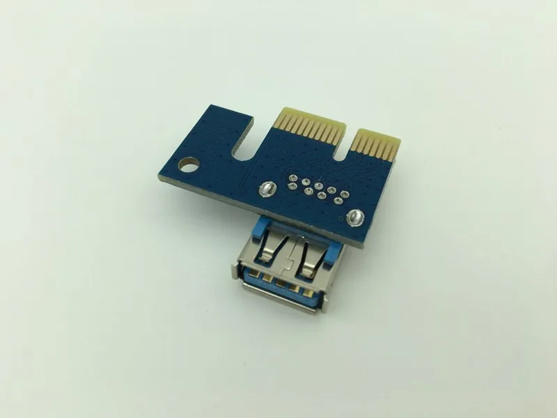 Hot Selling USB 3.0 PCI-E Extention Cable Flex Ribbon 1X To 16X Riser Card Adapter Power with SATA 6pin Card Adapter for Mining