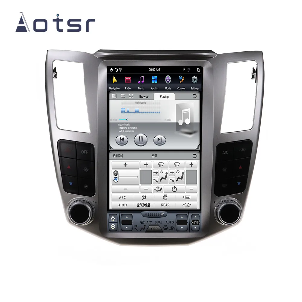 Tesla styel Android 9 автомобильный dvd-плеер gps навигация для Lexus RX300 RX330 RX350 2004-2008 Авто Радио Coche мультимедийный плеер