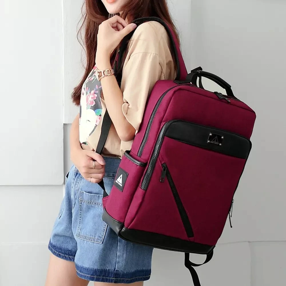 

Computer Backpack Korean Student Bag 15.6-inch Laptop Bag Business Travel Backpack