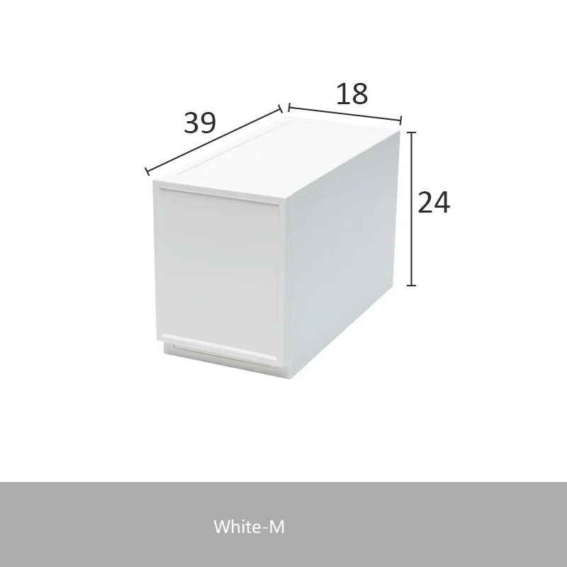 Штабелируемый пластиковый ящик для хранения одежды, коробка для хранения, разнообразный шкаф для хранения, креативный многослойный бесплатный комбинированный ящик для хранения, Органайзер - Цвет: 5-M