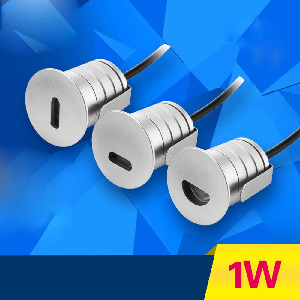 

12 шт./лот миниатюрный светодиодный ступенчатый светильник, 1 Вт, утопленный настенный светильник, 12 В, 1 Вт, IP67 внешний Ландшафтный светсветильник льник, освещение для сада, дорожек, лестницы