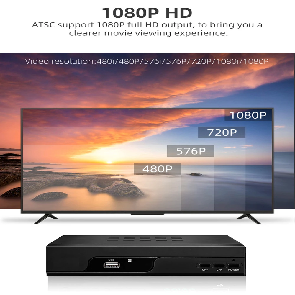 Receptor de tv Sintonizador para Eua Atsc Terrestre Receptor Digital t Dolby Ac3 México Canadá Coreano hd - Image 4