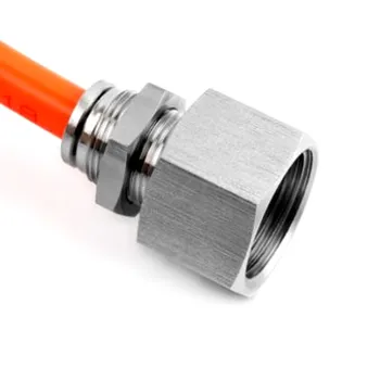 

304 Stainless Steel PMF Baffle Internal Thread Quick Plug Connector 8mm Trachea Internal Teeth 4 Points 02 Straight Through