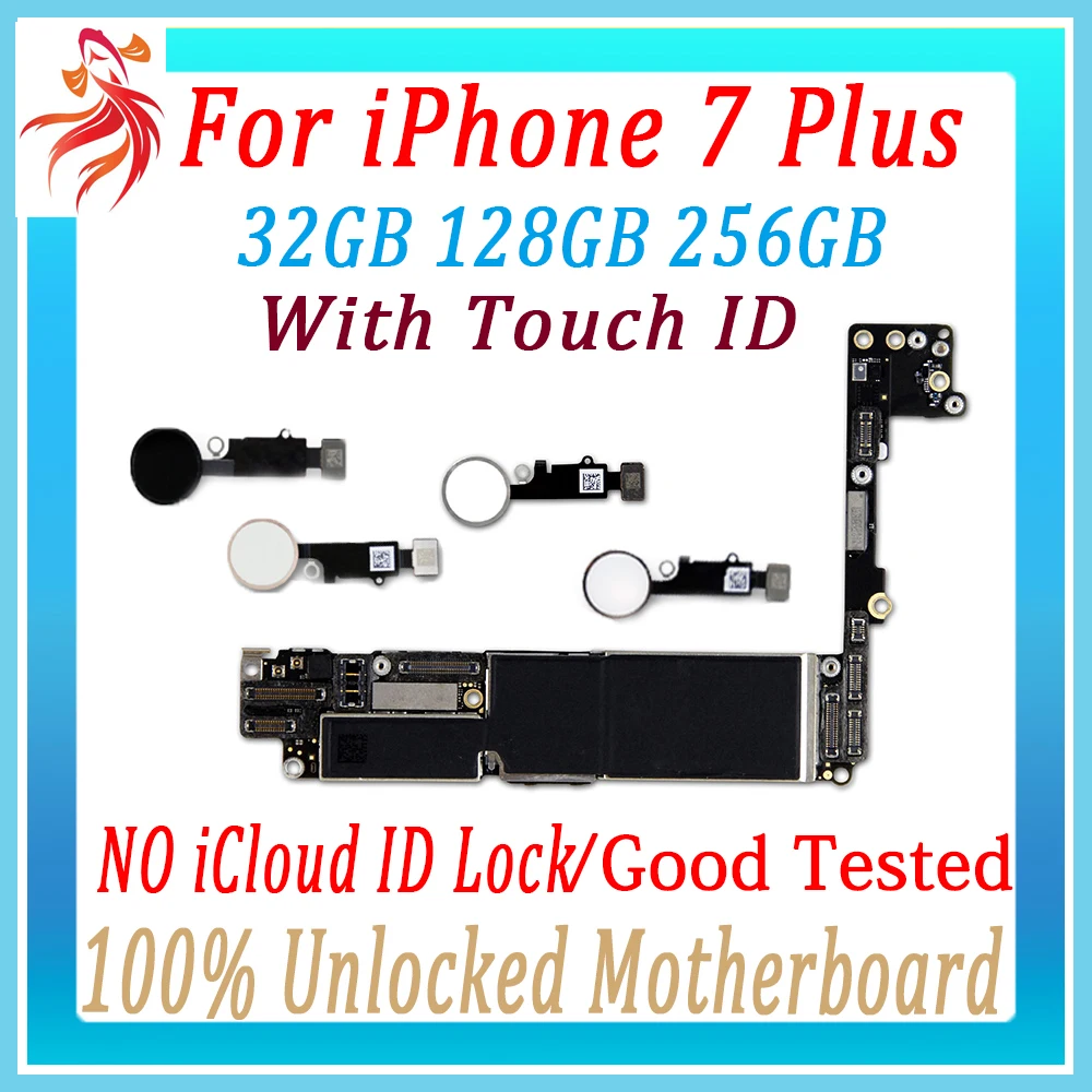 Оригинальная материнская плата для iPhone 7 Plus разблокированная материнская плата с/без Touch ID для iPhone 7 P логическая плата с системой IOS