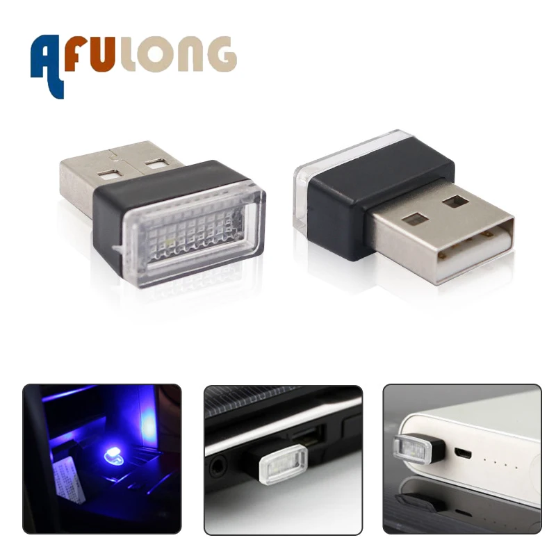 Автомобильные USB светодиодные атмосферные огни автомобильный внутренний свет