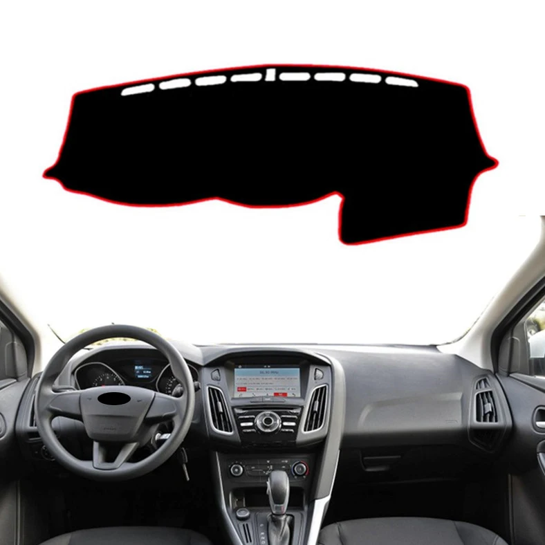 Для леворульных автомобилей Ford Focus 2 3 2013 2012 2011 2010 2009 приборной панели автомобиля Обложка Коврик Защитная площадка покрытие автомобиля аксессуары