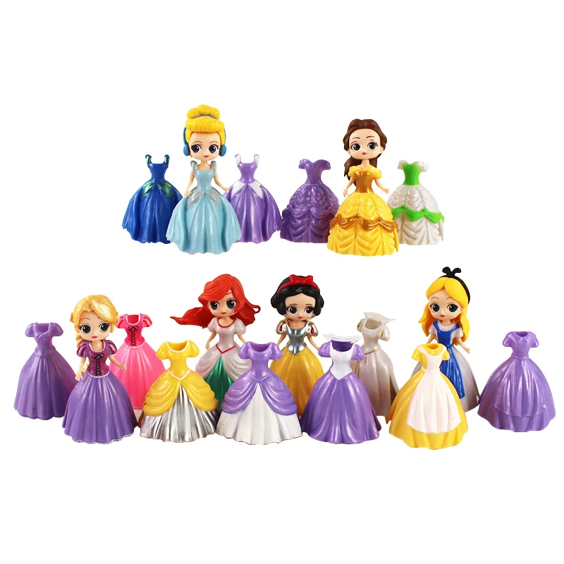 organiseren erectie tanker 6 Stks/set Disney Prinses Magic Clip Pop Qposket Sneeuwwitje Cinderella  Ariel Belle Tangled Alice Model Set Speelgoed Voor Kinderen|null| -  AliExpress