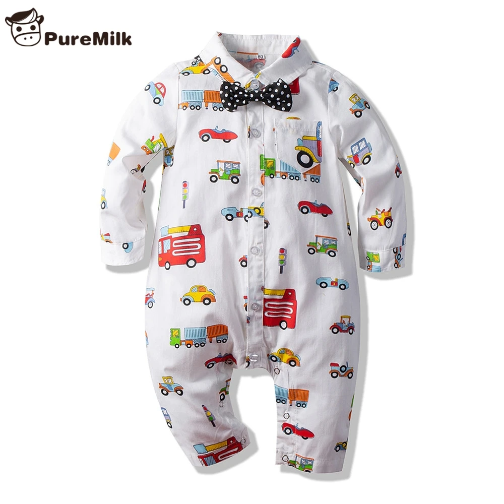 

PureMilk Baby Rompers Cartoon Printed Cotton Meterial Newborn Clothing Baby Boys And Girls Rompers