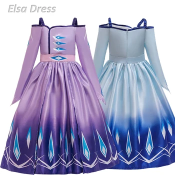 

Anna Elsa Cosplay Dress Christmas Snow Queen Princess Dresses Girl Kids Winter Costume for Baby Girls New Years Eve Elza Dress