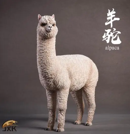 1/6 Смола Южная Америка Альпака животных модель Jxk011 трава китайский мем "Mud Horse" Модель статический украшения домашнее животное F 1" фигурку солдата - Цвет: JxK011b white