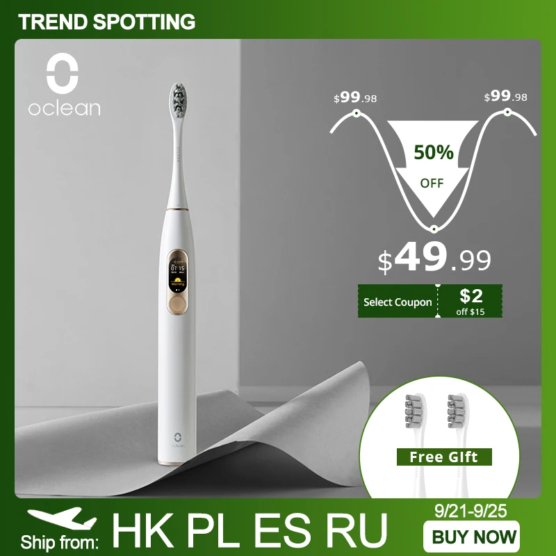 Oclean X Sonic Electric Toothbrush IPX7 Waterproof Four Brushing Modes Ultrasonic Fast Charging Tooth Brush With Touch Screen Oclean X Sonic Electric Toothbrush IPX7 Waterproof Four Brushing Modes Ultrasonic Fast Charging Tooth Brush With Touch Screen