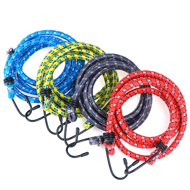 10PCS Elastic Rope Buckle Stretch Cord Hook Mini Bungee Cord with Hook for Tarps 