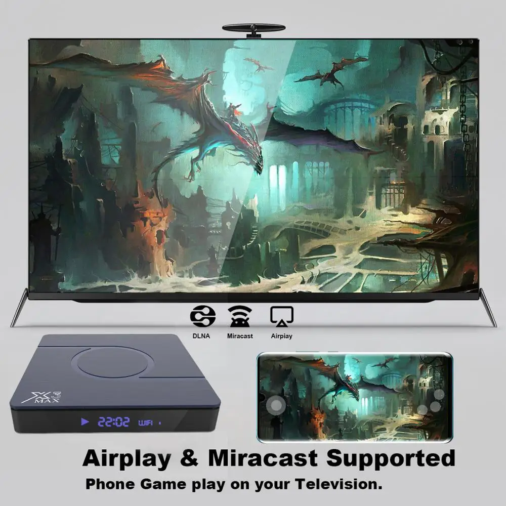 ТВ приставка X3 Max Android 9,0 Amlogic S905X3 4 ГБ 32 ГБ 64 Гб телеприставка 8K 1080P HD медиаплеер 2,4G 5G wifi Netflix Google плеер
