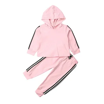 

2020 Spring Autumn Fashion Newborn Baby Girl Boy Clothes Cotton Long Sleeve Zipper Hooded Tops+Pants Tracksuit 2PCS Outfits