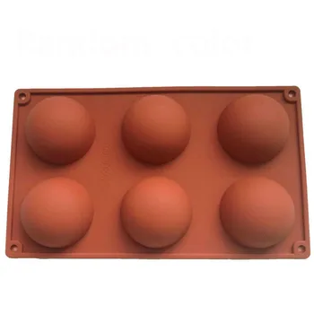 

6 DIY Cavity Half Sphere Circle Silicone Chocolate Cupcake Cake Mold Cake Baking Pan Decorative Cake Mould Tool