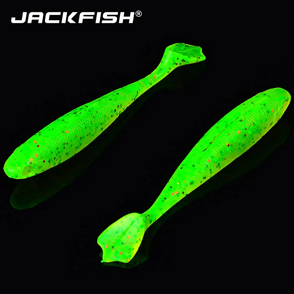 JACKFISH, 10 шт./лот, мягкие приманки, 7 см/2 г, 10 см/6 г, ручная работа, Т-образный хвост, запах соли, силиконовая приманка в виде мухи, вобберы для ловли карпа, приманки, рыболовные снасти