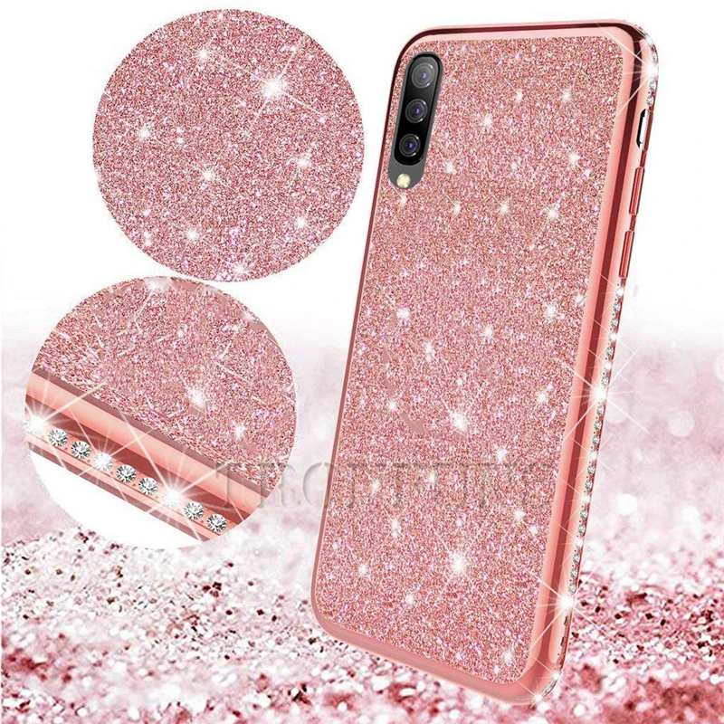 Мягкий чехол с блестками и бриллиантами для Samsung Galaxy A50 A70 A30 A40 A10 A20 A90 A51 A71 A30S A20E Note 10