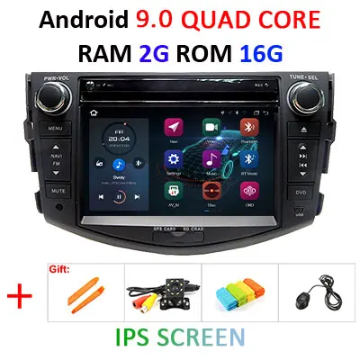 4G 64G ips DSP 2 Din Android 9,0 Автомобильный мультимедийный dvd-плеер gps для Toyota RAV4 Rav 4 2007 2008 2009 2010 2011 Автомобильный Радио FM obd2 - Цвет: 9.0 2G 16G IPS