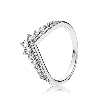 

100% 925 silver sterling new rincess bone original female gift ring Female holiday factory jewels direct sales 197736cz