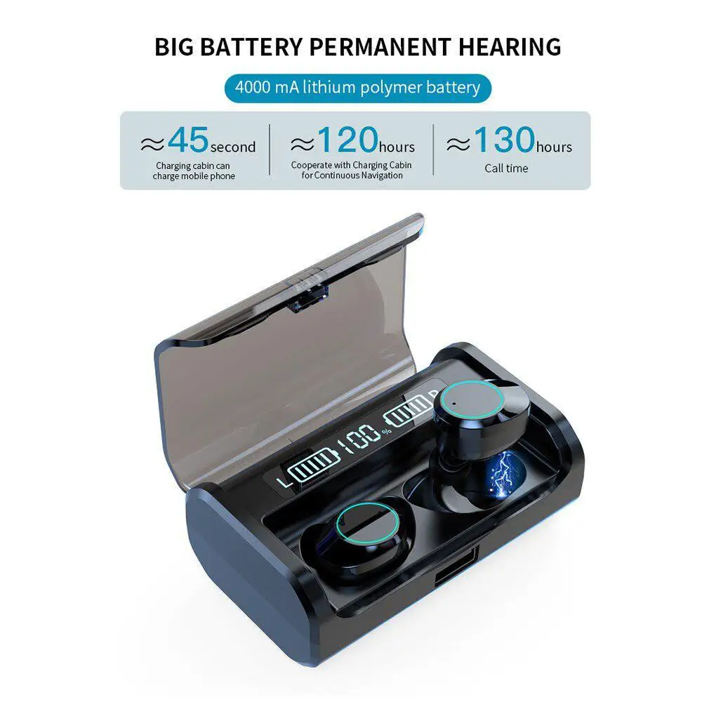 G06 Bluetooth наушники TWS стерео бизнес гарнитура беспроводной светодиодный дисплей с микрофоном
