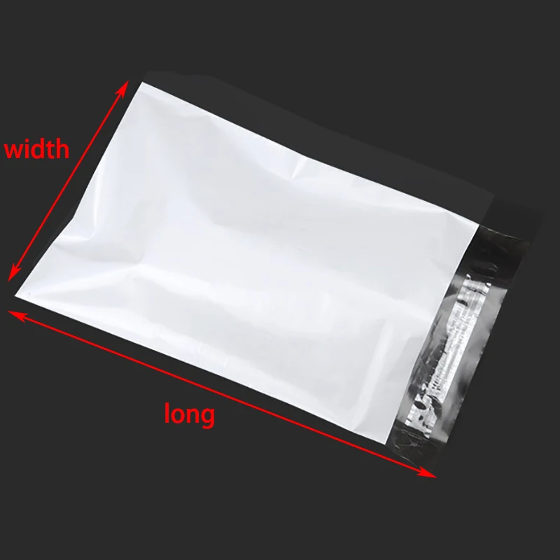 Bolsa de mensajería con autosellado, sobre de plástico de polietileno, impermeable, color gris claro, 5 unidades