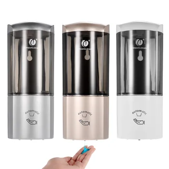 

500ml Wall-mounted Single Bottle Automatic Soap Dispenser with IR Sensor Shampoo Box Rest Room Washroom Toilet Washing Liquid