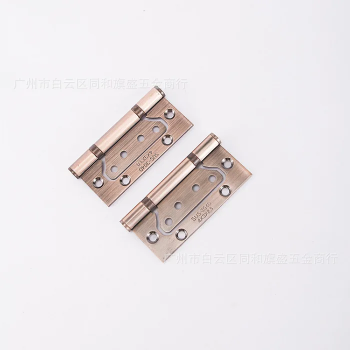 Manufacturers Direct Selling Stainless Steel Sub-mother Hinge 4X3X2.5 Doorknob Protector Thick Mute Bearing Flat Open 4-Inch Hin