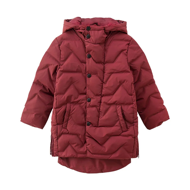 Г. Новое зимнее хлопковое пальто для девочек модное пальто пуховик Куртка для мальчиков и девочек детская теплая одежда Детская куртка с вышивкой